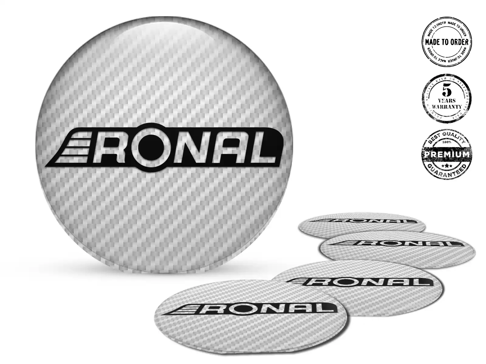 Ronal Radplaketten Stil Premium-Epoxy-Aufkleber